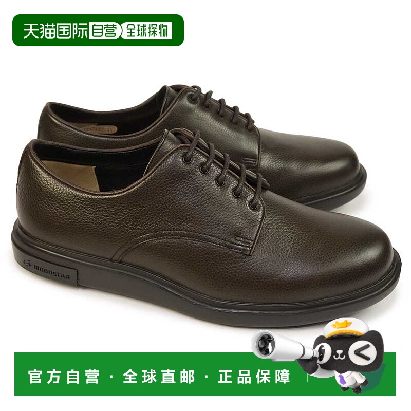日本直邮Moonstar防水抗菌男鞋绅士GE206真皮4E宽商务鞋平头防潮M