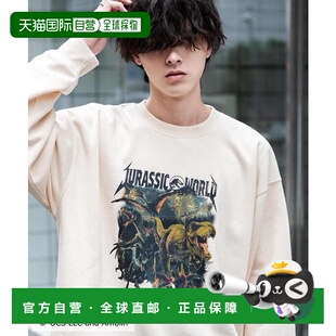 1h可退 日本直邮Rocky Monroe 特别合作款复古风格加绒宽松印花卫