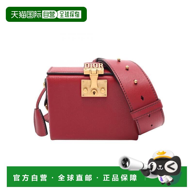 日本直邮中古二奢Dior迪奥女包B级9新Dior迪奥牛皮斜挎包红色图片