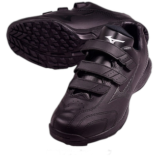 棒球训练鞋起鞋Mizuno Light Revo Trainer白黑魔术贴带