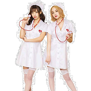 【日本直邮】Clearstone城市派对GLOW HOLIC护士连衣裙和帽子白色