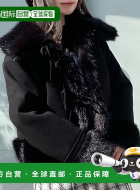 日本直邮abc une face 女装 风格化仿皮毛一体外套 系带设计 3058