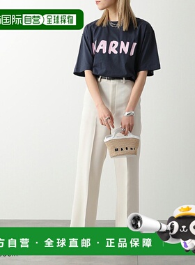日本直邮MARNI玛尼女士T恤THJET49EPH USCS11手绘体印花