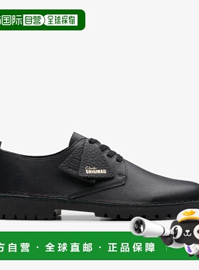 日本直邮Desert Rock Lo 休闲鞋（黑色皮革）德比鞋