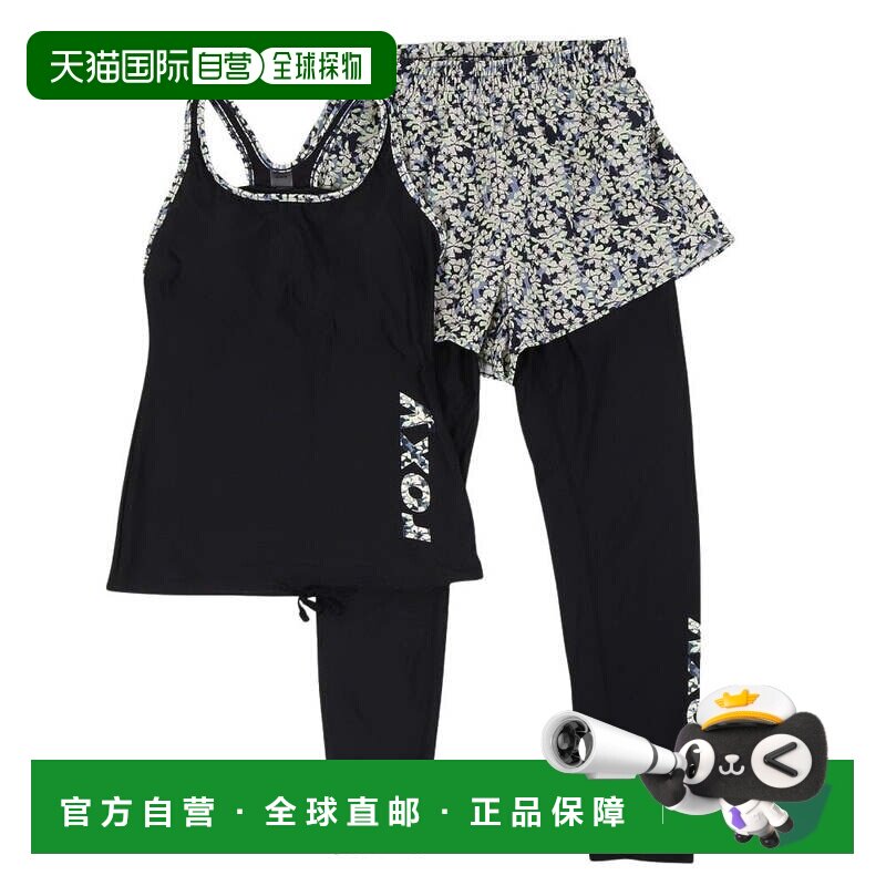 日本直邮ROXY 健身两用泳衣 HERE I COME 24FWRSW244500蓝色吊带