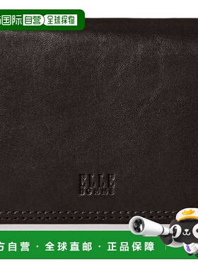【日本直邮】ELLE HOMME双折叠钱包可收纳硬币黑色XP34210