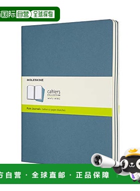 【日本直邮】Moleskine 笔记本3本 空白 X Large 亮蓝 CH023B44