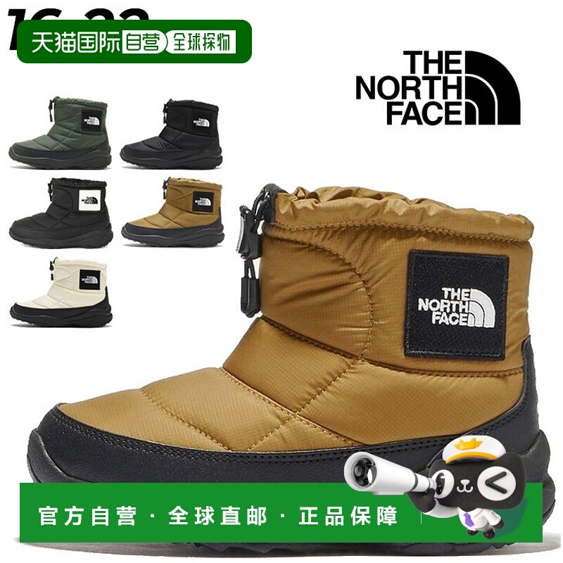 日本直邮The North Face 儿童冬靴 16-22厘米短款Nuptse Bootie