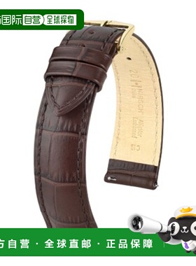 日本直邮01028010-1-20 HIRSCH Duke 皮表带手表替换表带安装简便