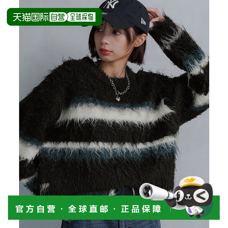 1h可退 日本直邮PAGEBOY 女装 多色绞花短款套头毛衣 舒适宽松设