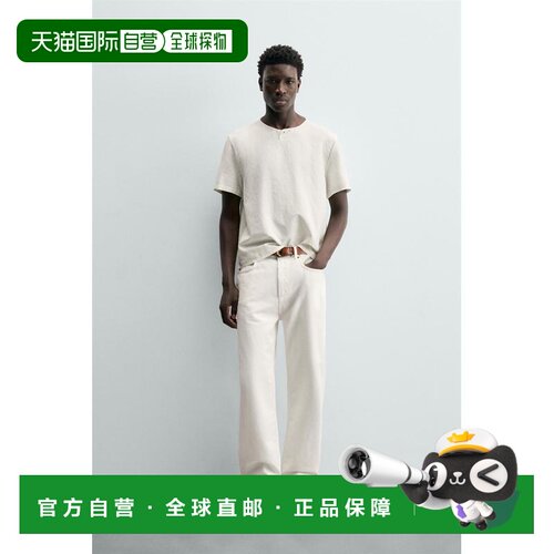 日本直邮Hemp Cotton Henry Neck Shirt 衬衫短袖亚麻