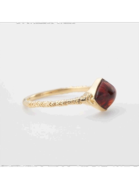 日本直邮日潮 agete 阿卡朵 K10琥珀戒指独特简约叠戴