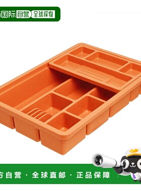 【日本直邮】nakabayashi仲林文具收纳盒桌面式收纳盒橙色PLS-DT1