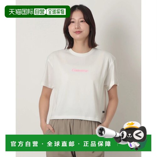 日本直邮Converse 女士短袖T恤 AP EM NEON LOGO  T恤 白色 匡威L