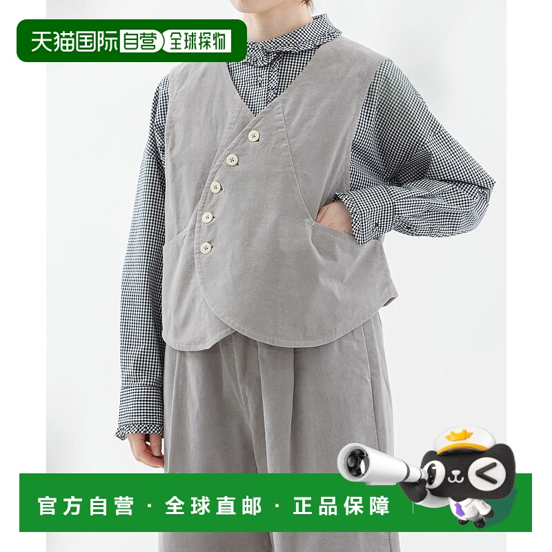 1h可退 日本直邮nop de nod 女装 別珍材质 修身背心 两侧口袋设