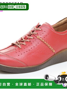 日本直邮MOONSTAR 女士 SP2401 运动休闲鞋 红色 本革舒适鞋