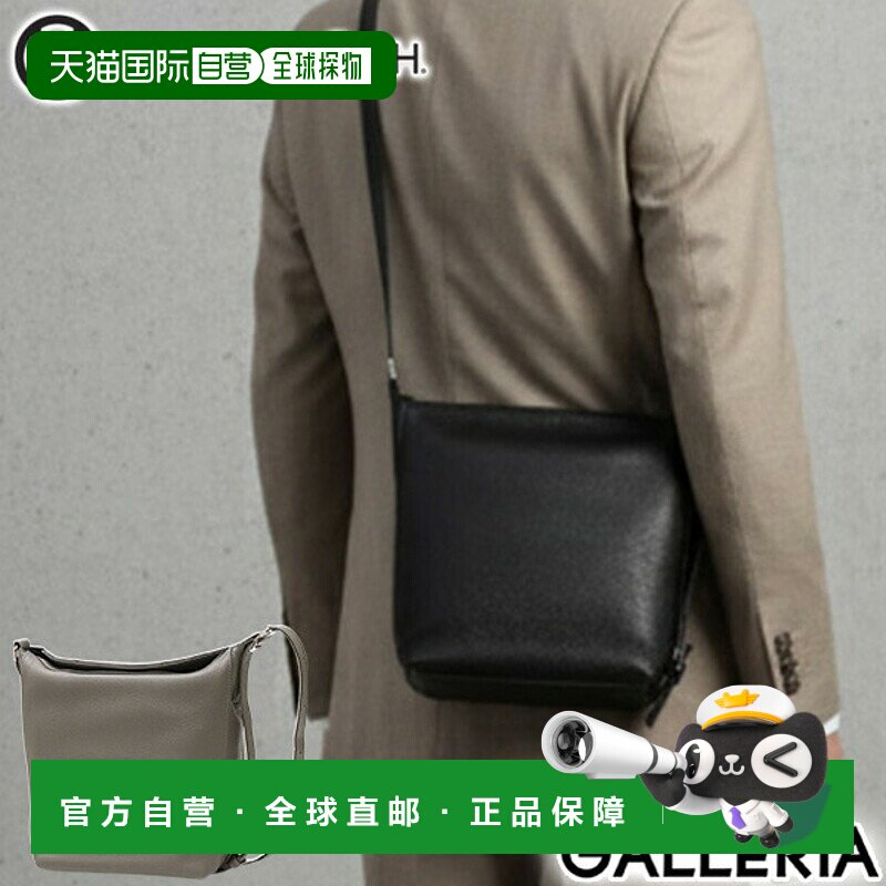 日本直邮HERGOPOCH 男士单肩包采用真皮材质轻巧的竖款设计双向 T