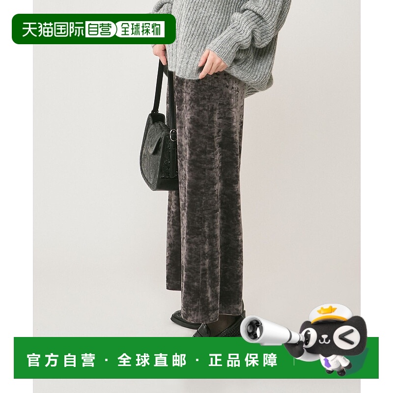 1h可退 日本直邮GRACE CONTINENTAL 女士时尚破坏纹天鹅绒长裙 01