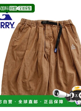 日本直邮Gerry短裤男士半裤短裤7/8长度膝盖以下宽松紧腰带扣时尚