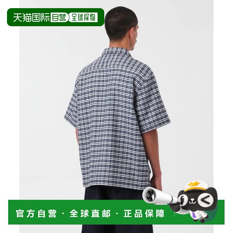 1h可退 日本直邮Carhartt WIP 男士 短袖宽松华夫格棉衬衫 I03619 - 实物图