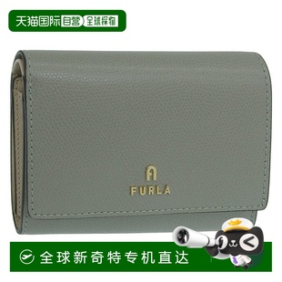 COMPAC 日本直邮FURLA 女士钱包双折钱包皮革灰色FURLA CAMELIA
