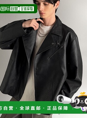 1h可退 日本直邮JaVa男女同款仿皮2WAY领宽松骑士夹克 jm1010466