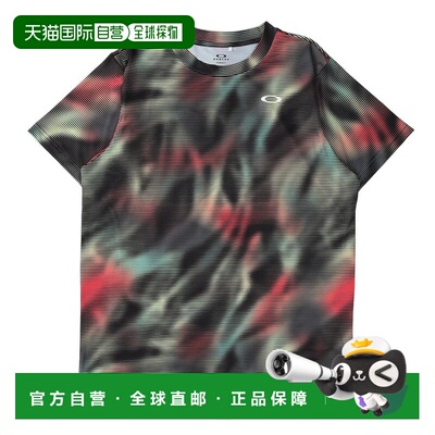日本直邮OAKLEY 男士网球服 SLANT GRAPHIC 网眼短袖T恤 FOA40903