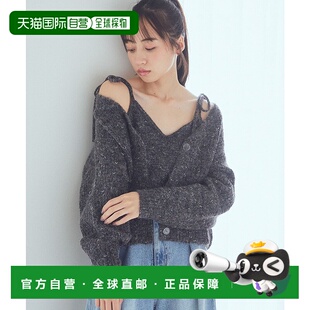 宽松针织开衫 1h可退 女装 music&ecology 绑带吊 日本直邮earth