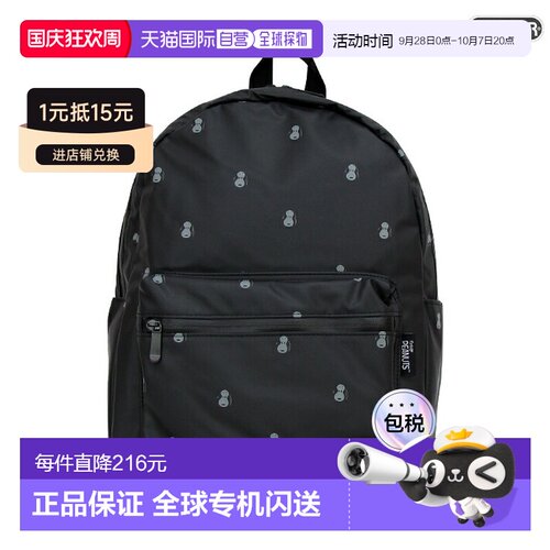 日本直邮Outdoor Products 史努比背包 M 复古花生图案黑色 SY155