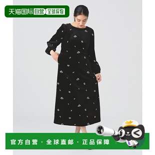 1h可退 日本直邮Ray BEAMS 女装 绒感刺绣连衣裙 宽松小花设计 61