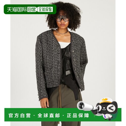 PRANK PROJECT 女装 V领宽松 tweed jacket 原创面料 31261115102