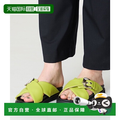 1h可退 日本直邮ORiental TRaffic 女士西部风格扣带厚底滑动凉鞋