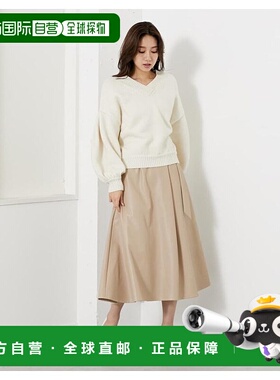 日本直邮Rienda 假皮革半喇叭裙 RI3465EW030222 裙子