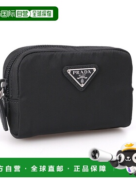 日本直邮PRADA“Micro Re-Nylon Pouch”三角形徽标配件袋（黑色1