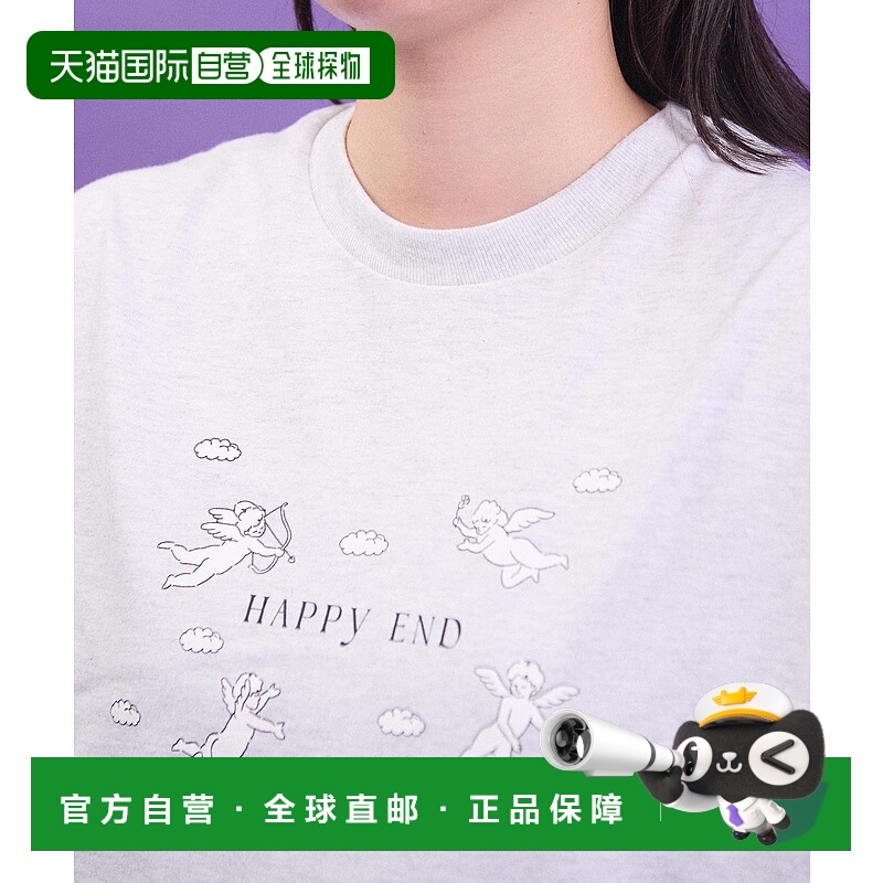 1h可退 日本直邮I am I in fact... 女装 天使图案全棉长袖T恤 半