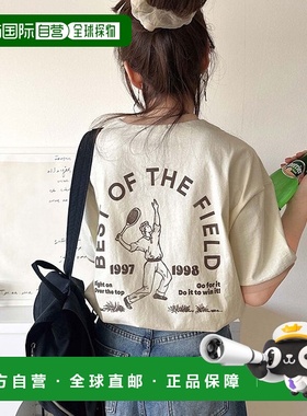 日本直邮Classical Elf 宽松休闲半袖针织网球T恤 [C04519EW01348