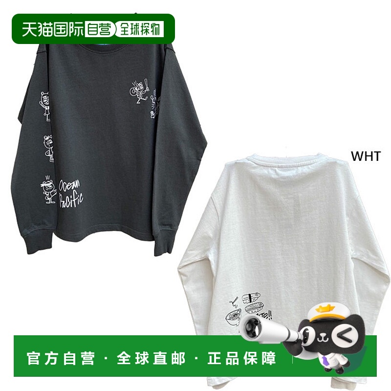 日本直邮Ocean Pacific Junior Kids 三重合作项目反光印花长袖TT