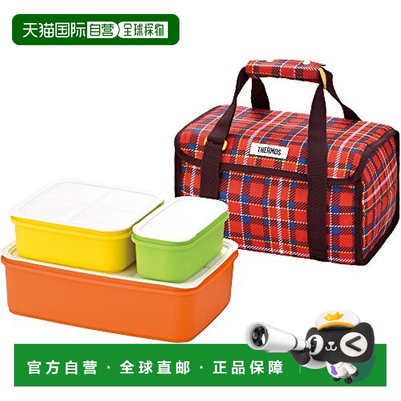 【日本直邮】thermos膳魔师保温提锅便当盒家庭新鲜便当盒3.9L红