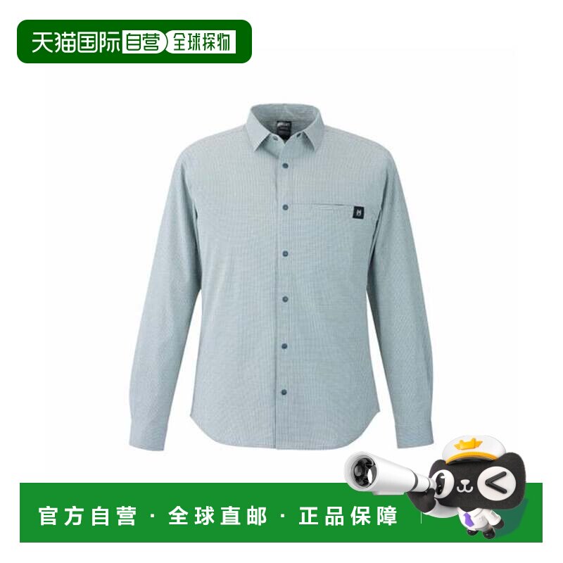 日本直邮MILLET IB格纹长袖衬衫 M码 黑色