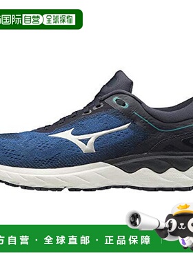 【日本直邮】Mizuno美津浓 跑鞋 女士 蓝色x白色 24.5cm 2E运动鞋