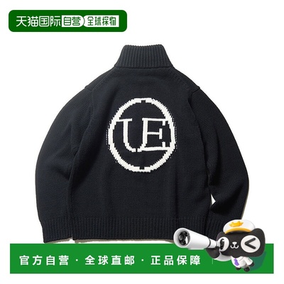 1h可退 日本直邮uniform experiment 男士半拉链圆标羊毛混纺毛衣