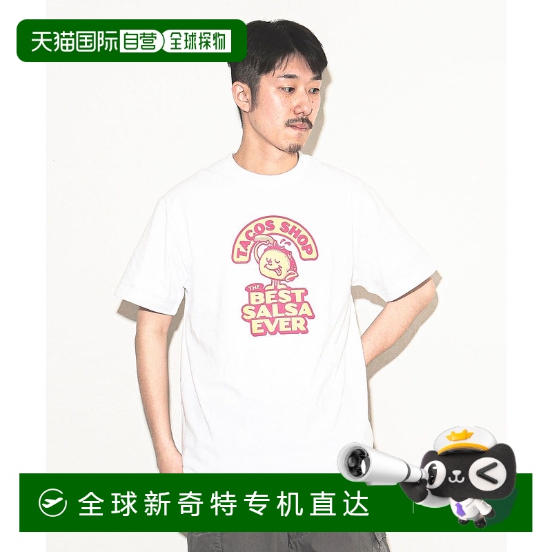 1h可退 日本直邮BEAMS 男士TACOS SHOP印花T恤 75081249049