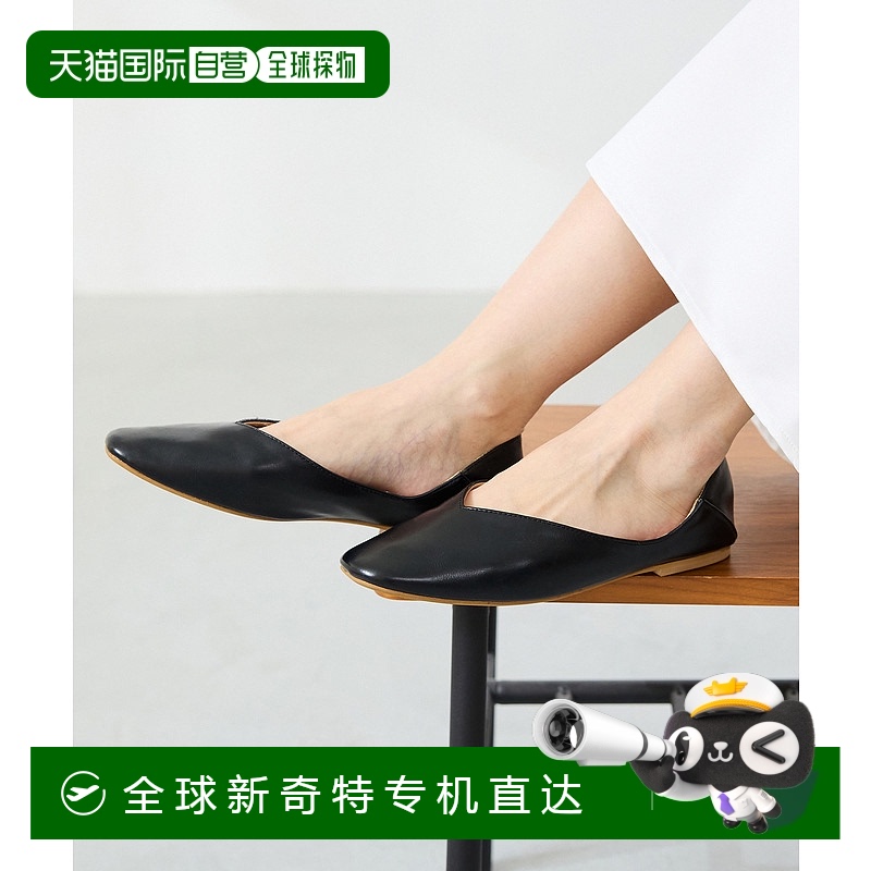【日本直邮】Menue menue Square toe 2way babouche (黑色/光滑)
