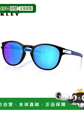 日本直邮Oakley Latch 太阳镜男女通用哑光黑/Prizm蓝宝石黑色OO9