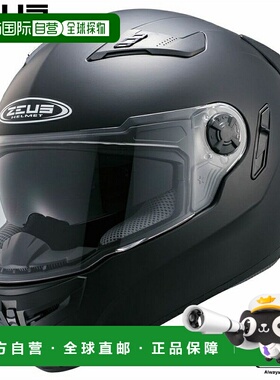 日本直邮ZEUS HELMET 摩托车全盔 哑光黑色 NAZ-105