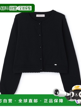 1h可退 日本直邮mezzo piano Junior 女童 短款针织开衫 Scallops