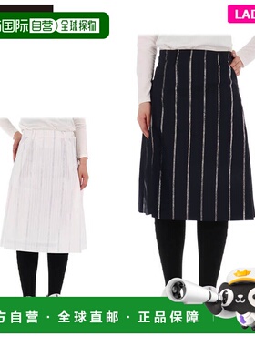 日本直邮St. Andrews 女士金银丝条纹短裙 043-1234902 高尔夫服