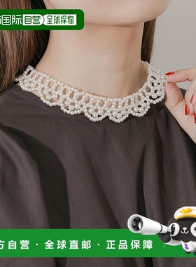 1h可退 日本直邮SMELLY 女士珍珠编织锁骨项链 优雅Scallop设计 S