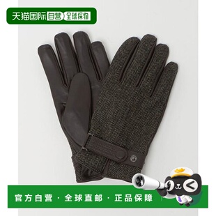 1h可退 日本直邮green label relaxing MOON 人字纹皮革手套 -可-