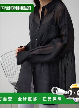 日本直邮AZUL BY MOUSSY 女士后开叉透视衬衫 250HSM30575E